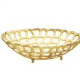 Gold Oval Looped Bread Basket