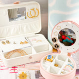 Olivia Round Jewelry Box in Pink